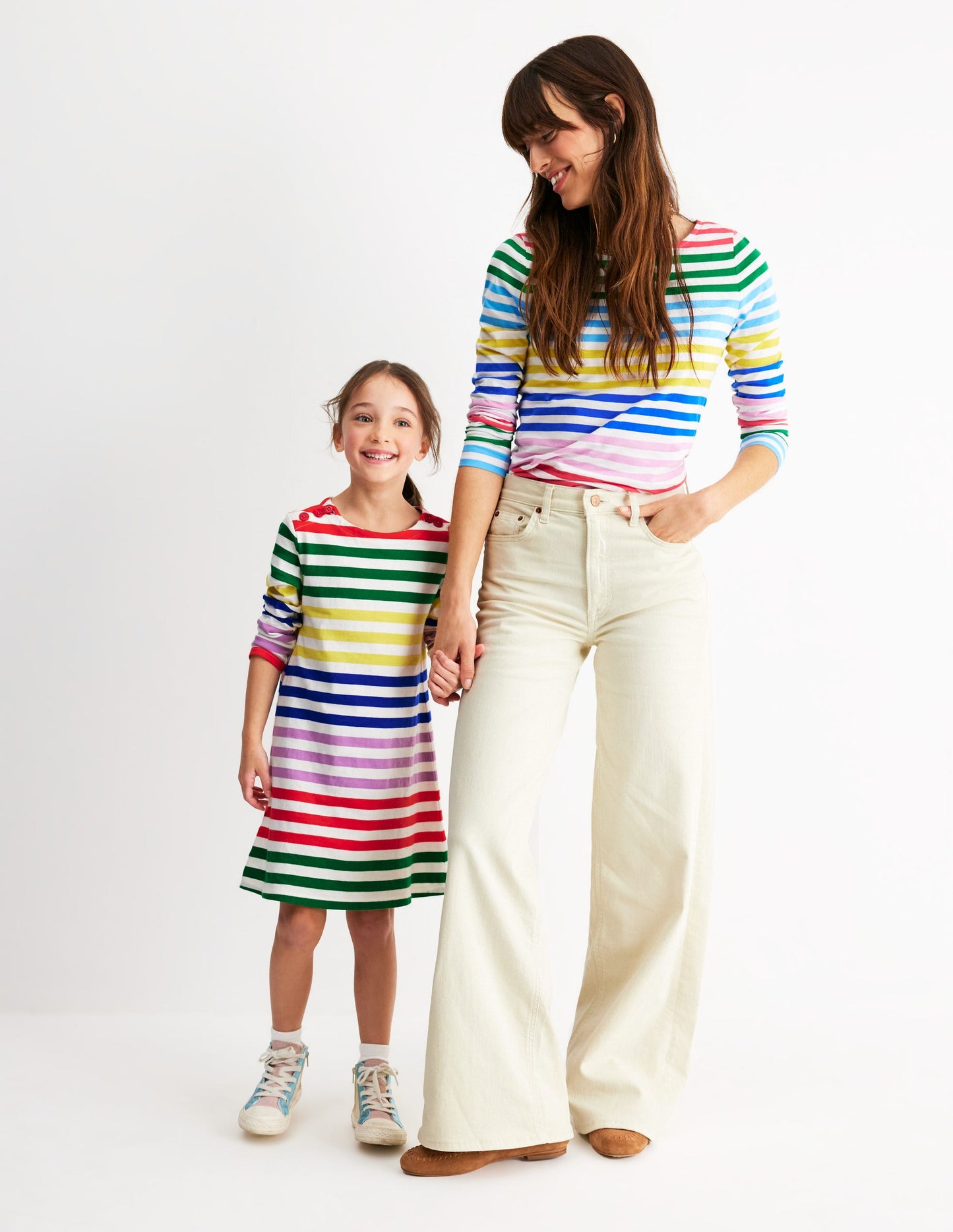 Fun Breton Dress-Multi Stripe