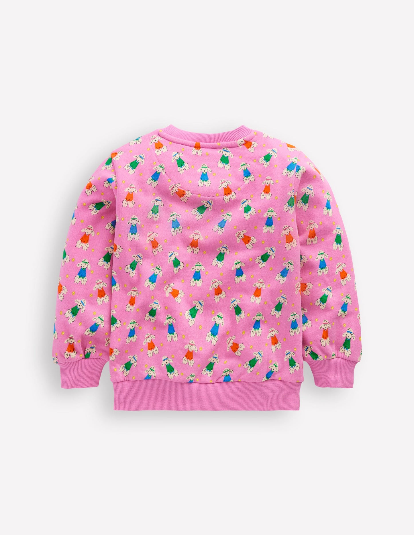 Printed Relaxed Sweatshirt-Cosmos Pink Sporty Poodle