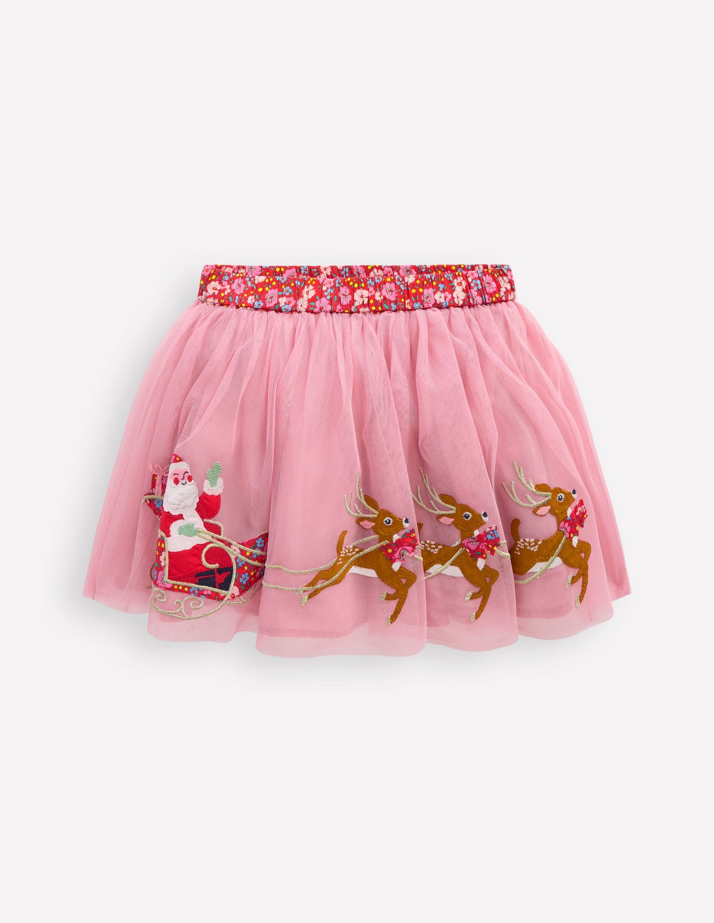 Fun Tulle Skirt -Almond Pink Reindeer