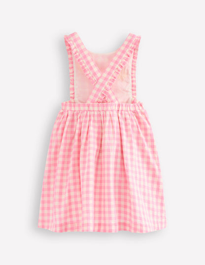 Pinafore Dress-Pink Gingham Easter