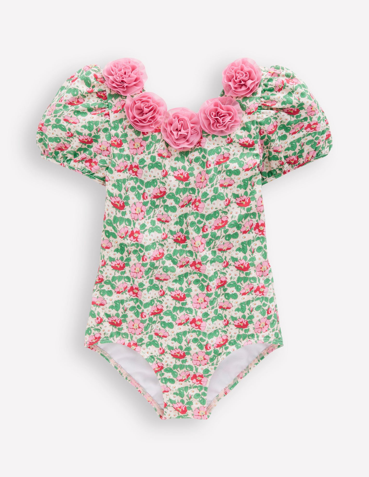 Pretty Scoopback Swimsuit-Chalk Pink Wild Rose