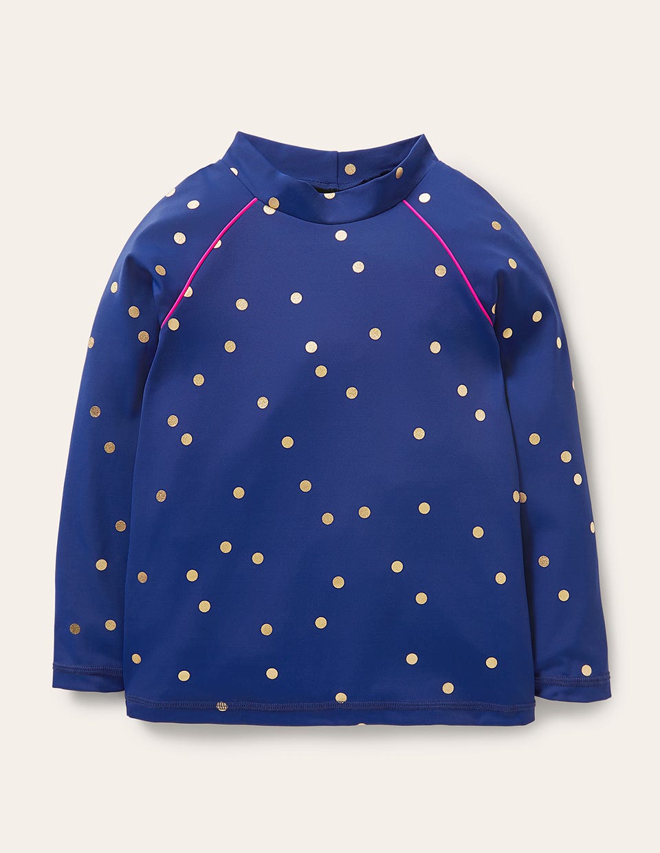 Sunsafe Patterned Rash Vest-Navy Rainbow Confetti Spot