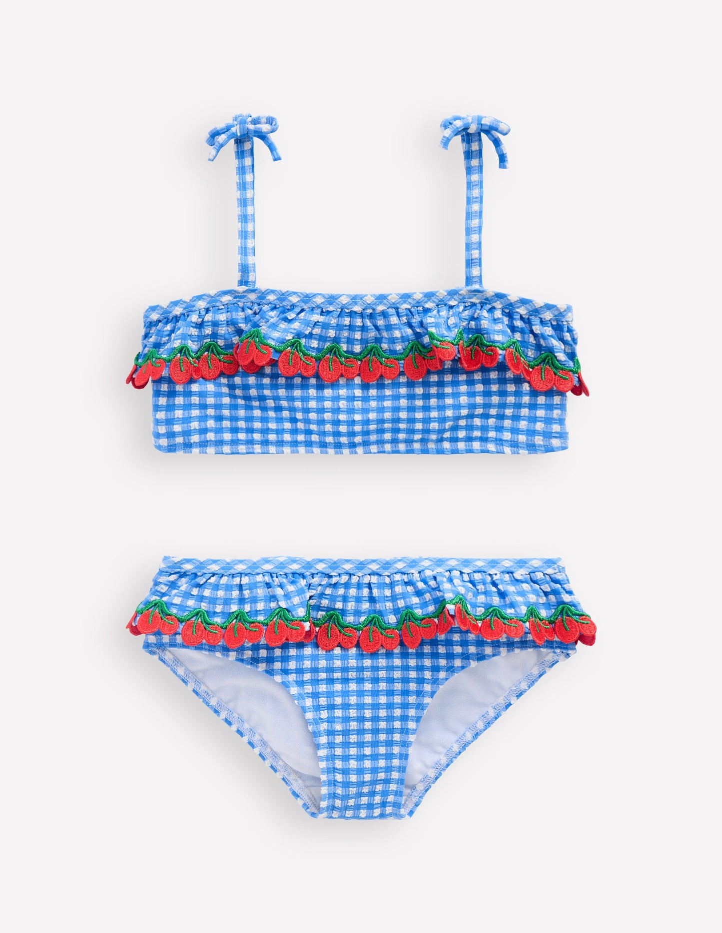 Tallulah Frill Bikini-Blue Gingham Cherries