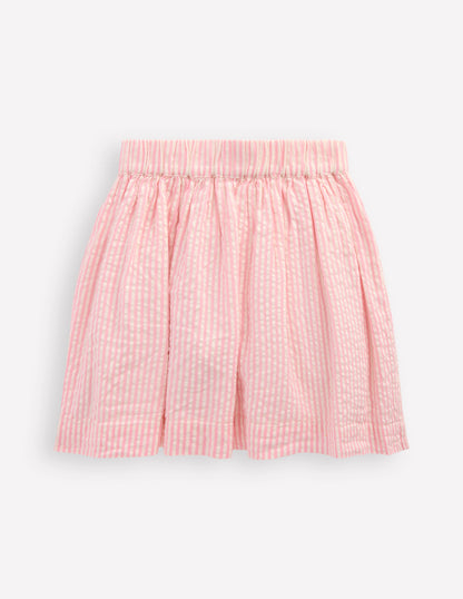 Applique Pocket Skirt-Cosmos Pink Daisy Chain