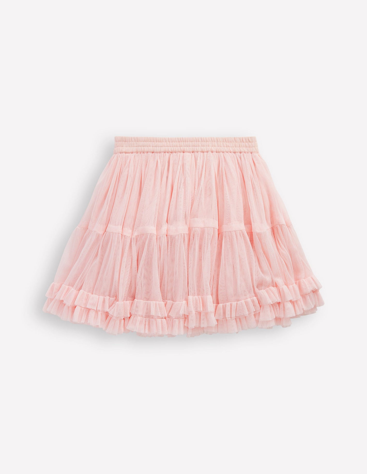 Tulle Ruffle Skirt-Pink