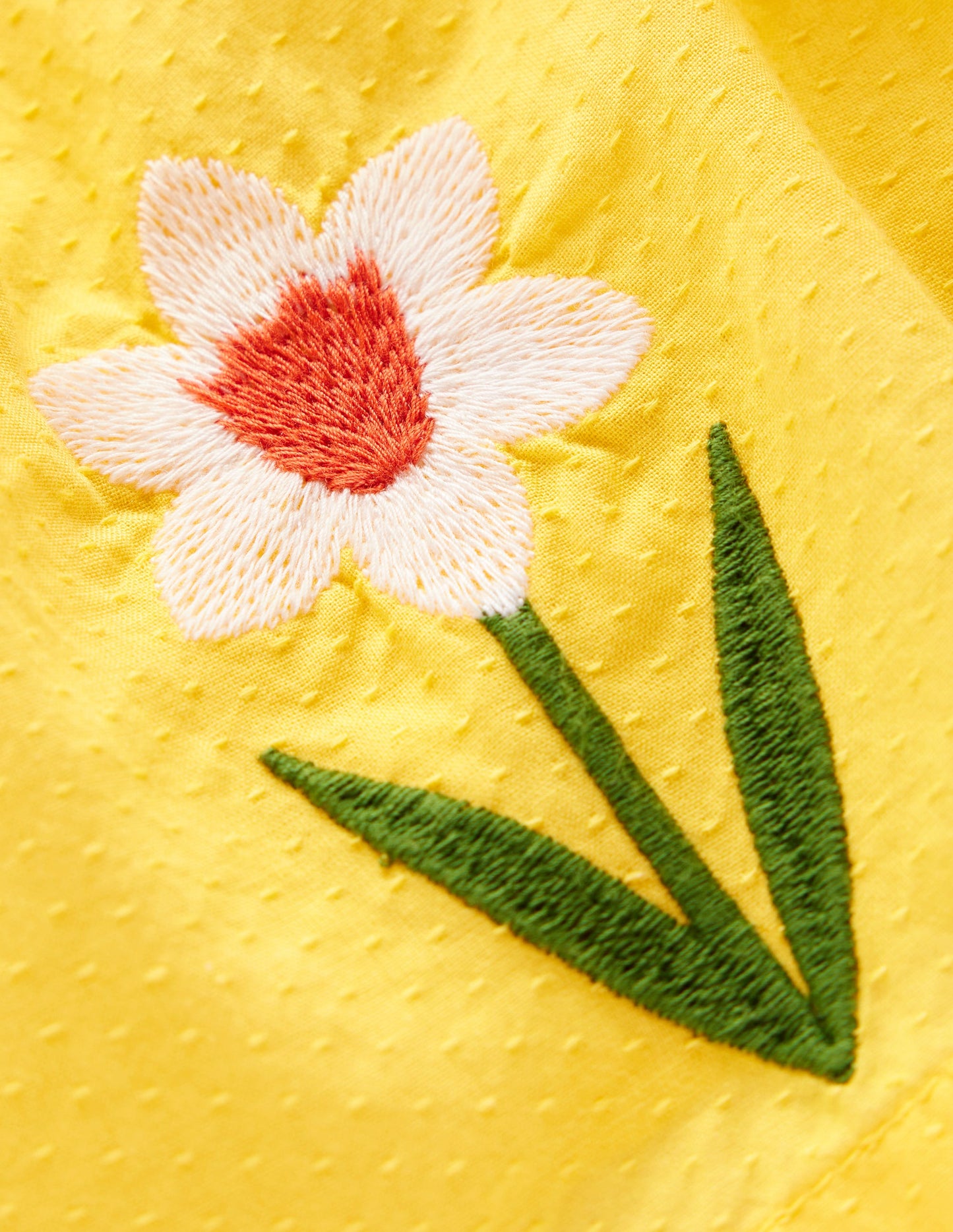 Applique Skirt-Tropical Yellow Flowers