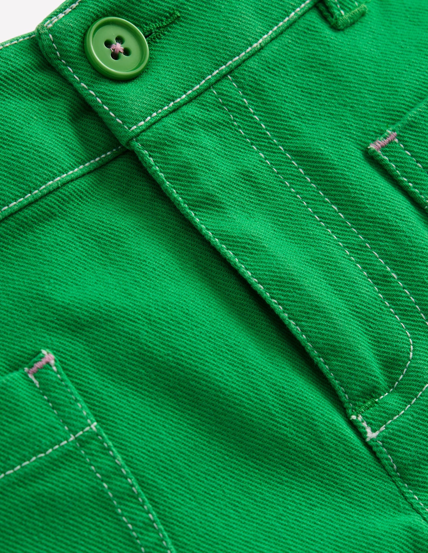 Patch Pocket Shorts-Green