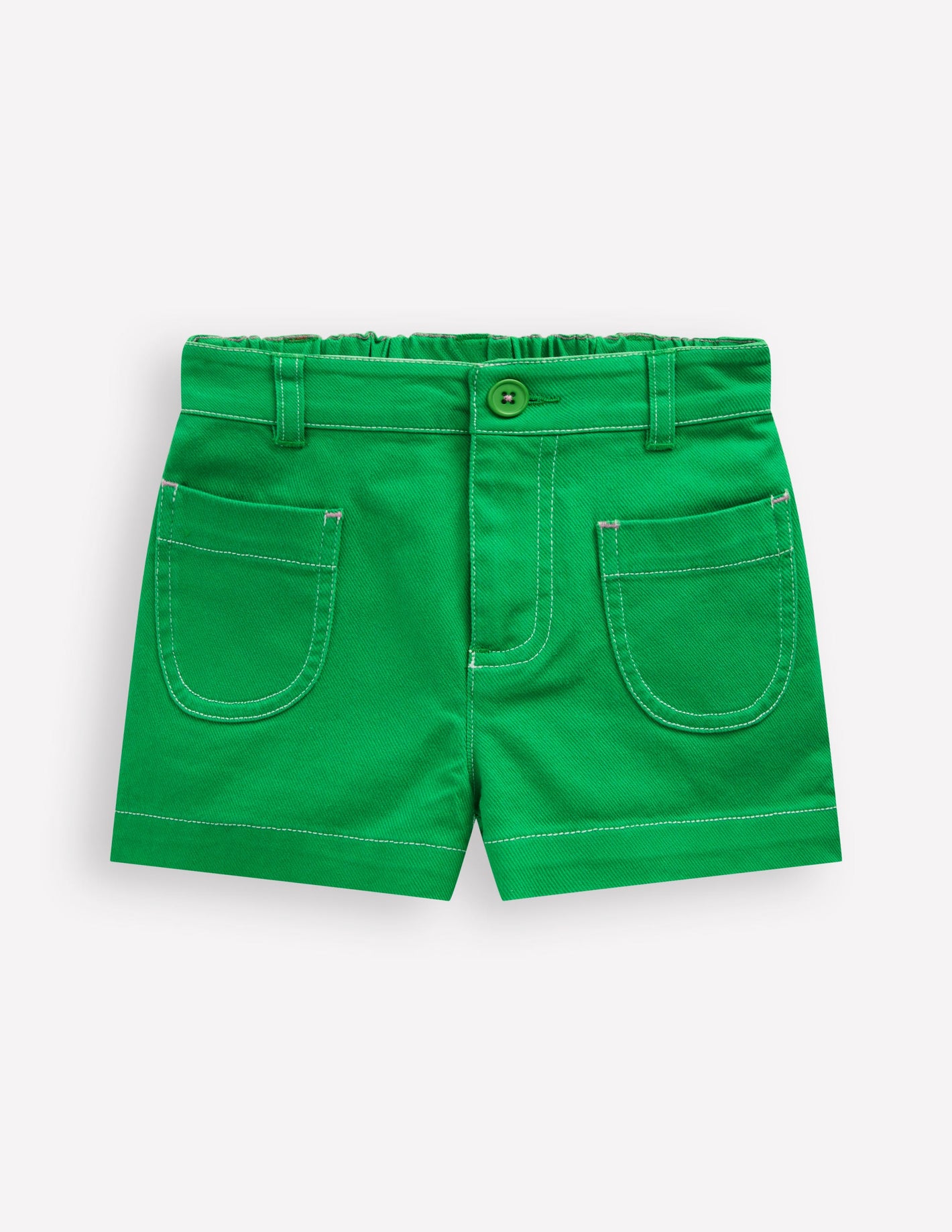 Patch Pocket Shorts-Green