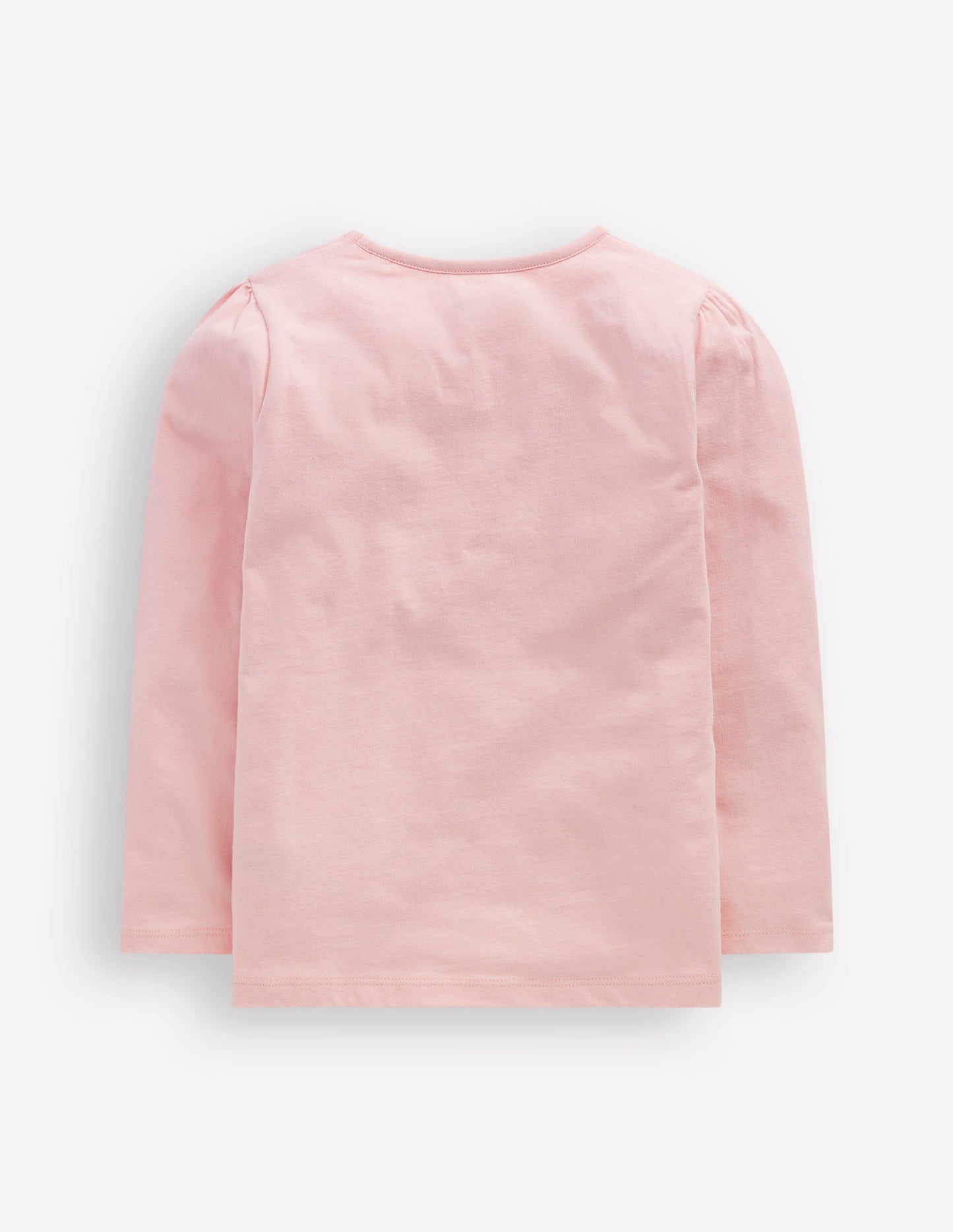 Puff Sleeve Applique T-Shirt-Chalk Pink Guinea Pig