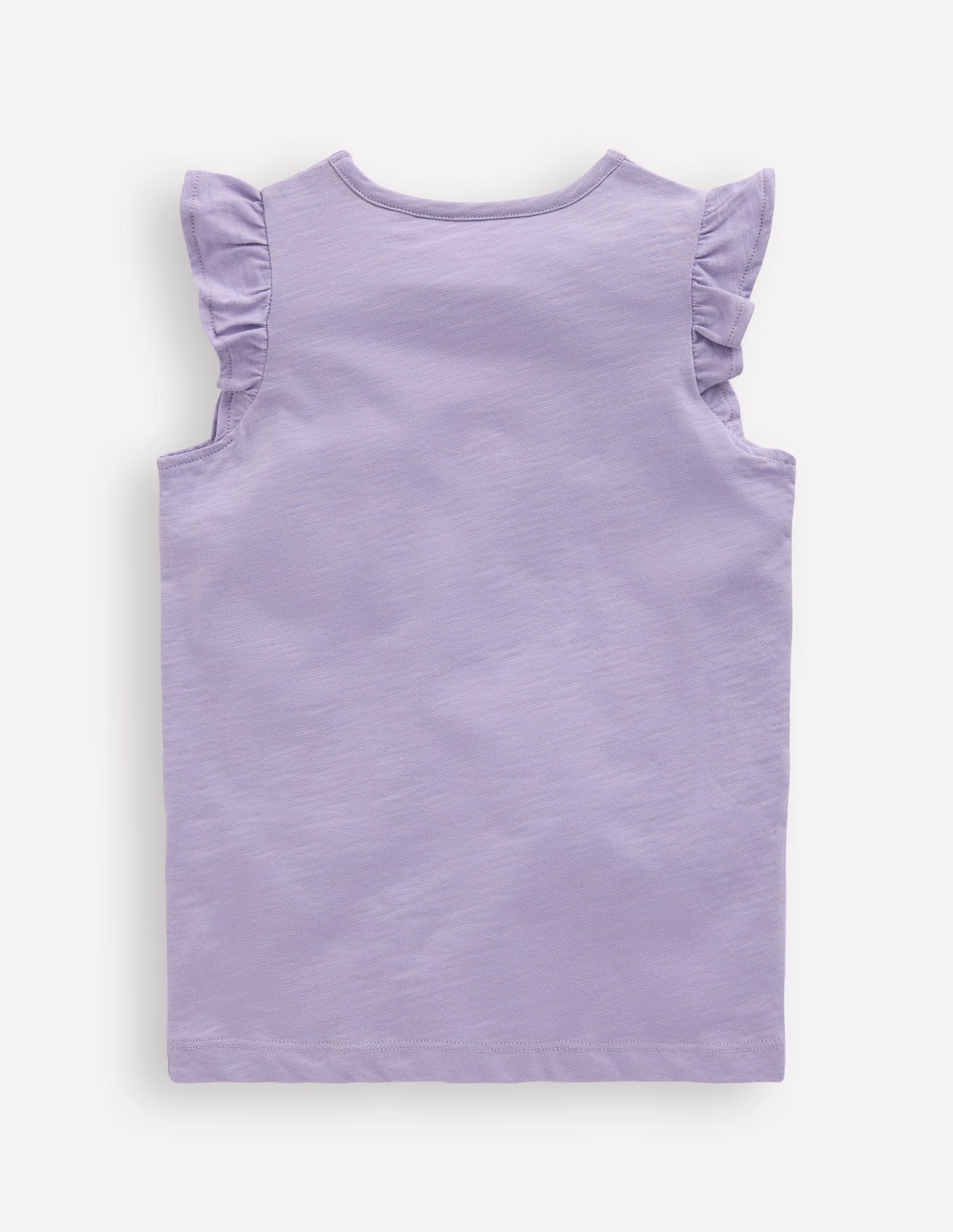 Short Sleeve Frill Logo Top-Misty Lavender Guinea Pigs