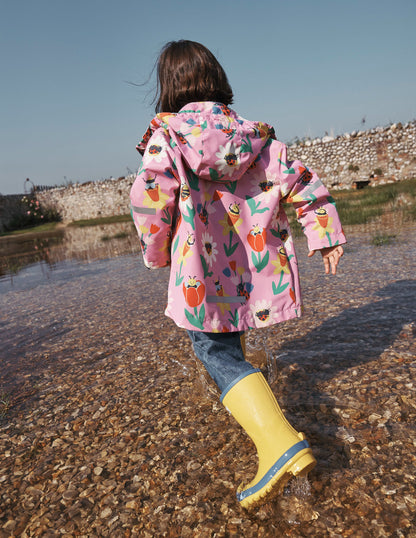 Waterproof Fisherman's Jacket-Pink Spring Garden