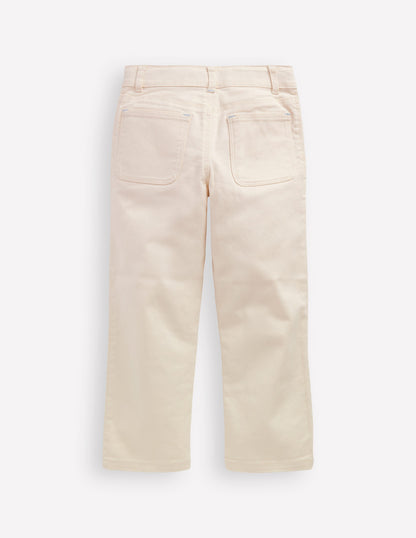 Patch Pocket Trouser-Vanilla White