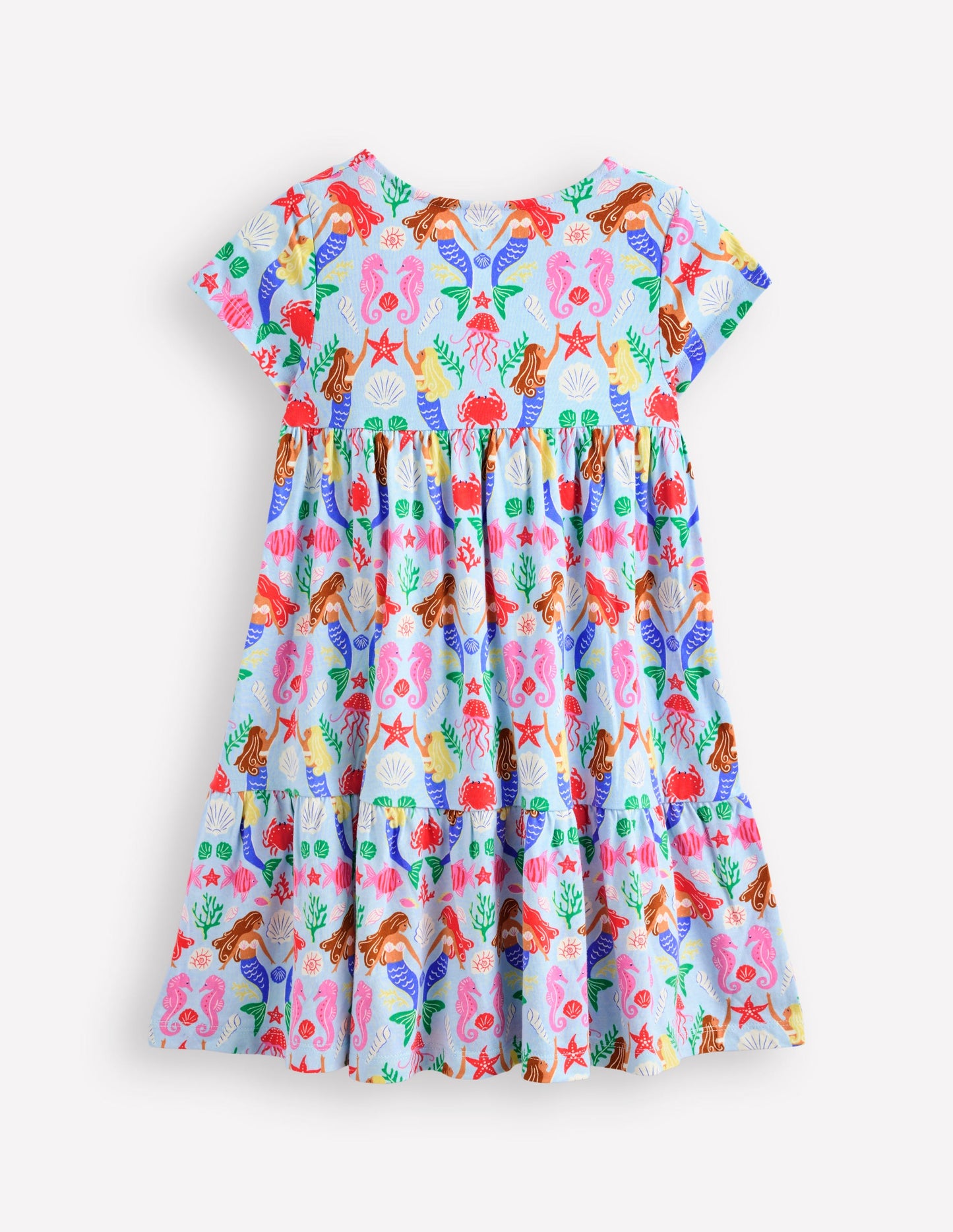 Ariel Twirly Jersey Dress-Pale Blue Mermaids