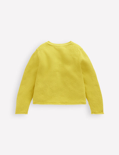 Everyday Cotton Cardigan-Lemon Yellow