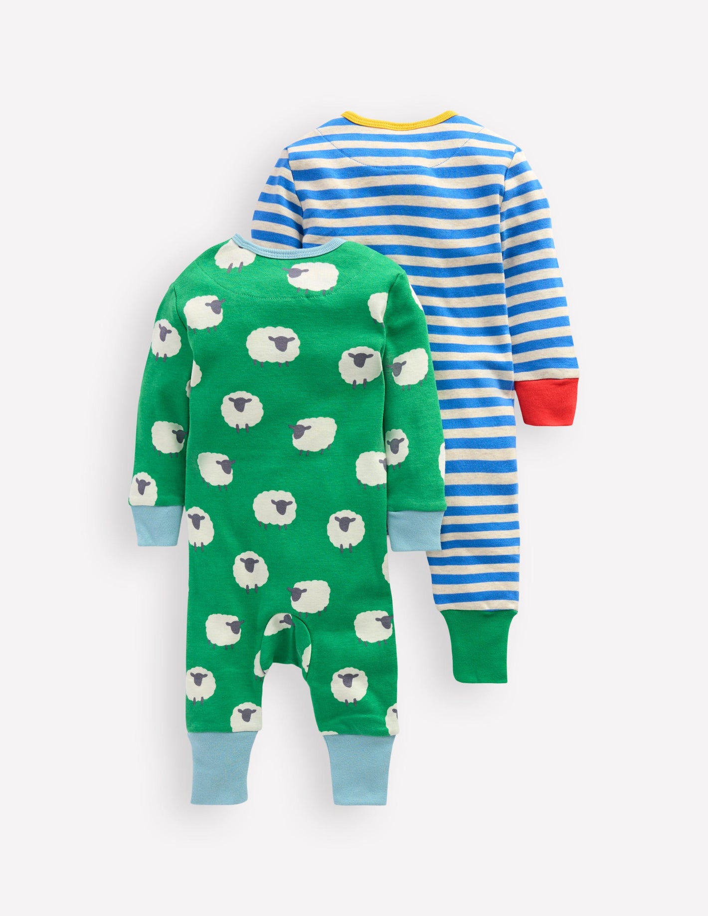 Twin Pack Rompers-Sapling Green Sheep