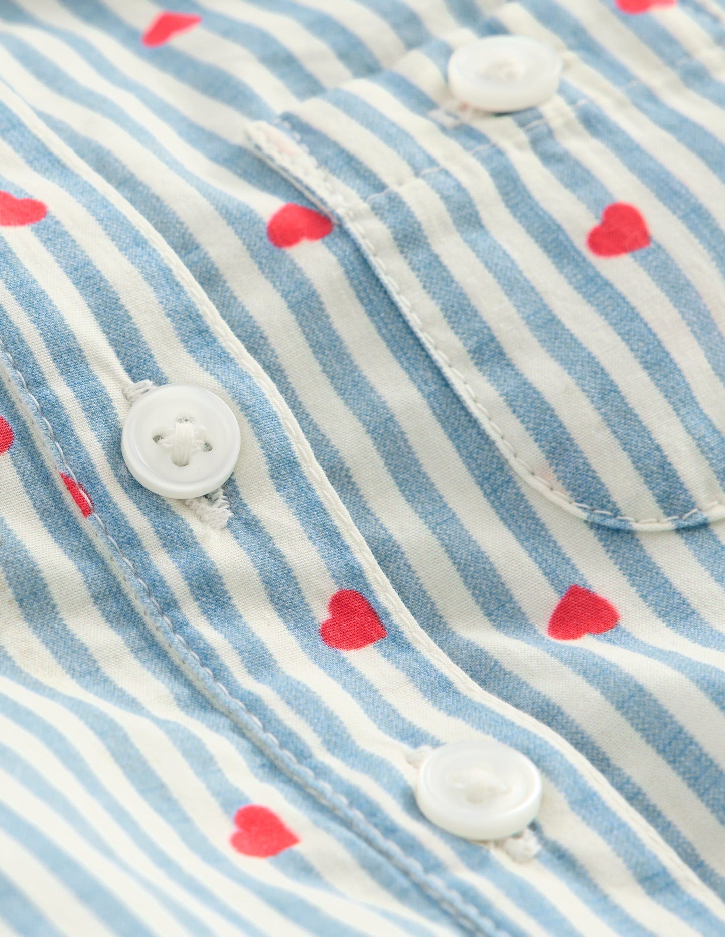 Boys Woven Shirt Body-Ticking Confetti Heart