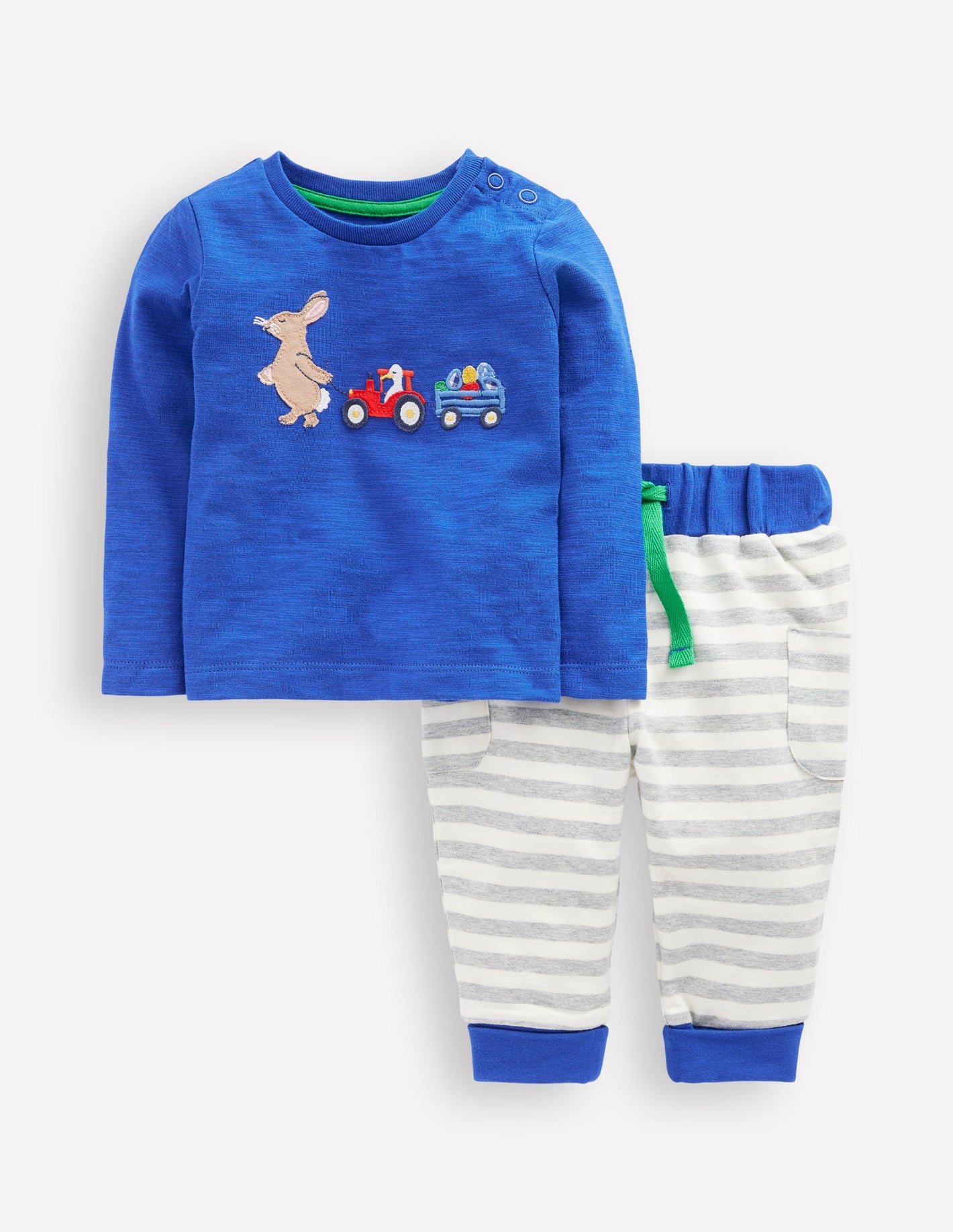 Boys Pocket Set-Bright Blue Bunny