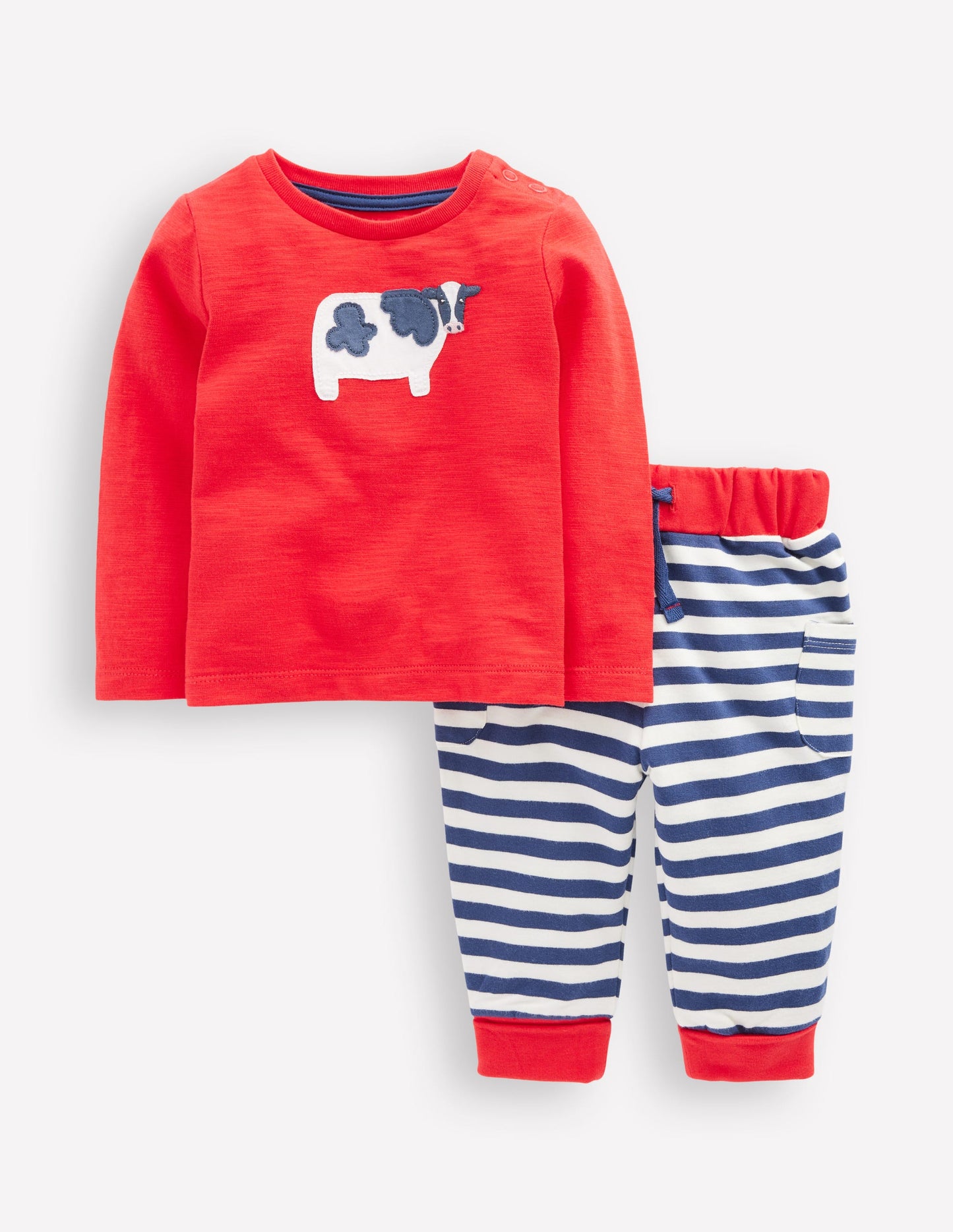 Boys Pocket Set-Poppy Red Cow