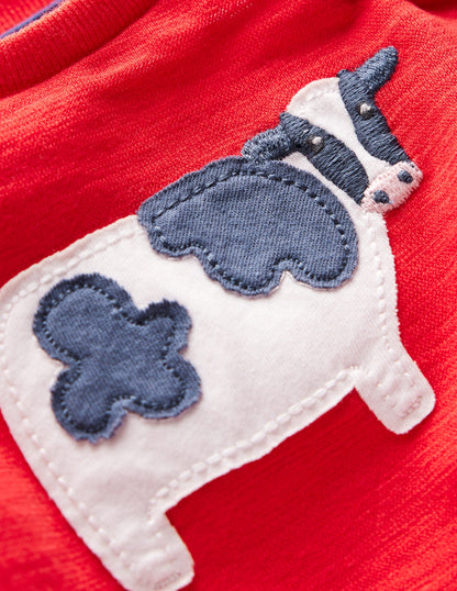 Boys Pocket Set-Poppy Red Cow