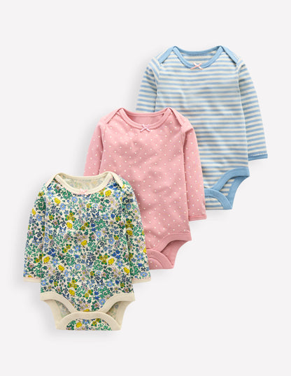 Girls 3 Pack Bodies-Chick Floral