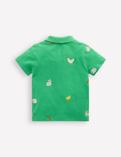 Embroidered Polo-Aloe Green