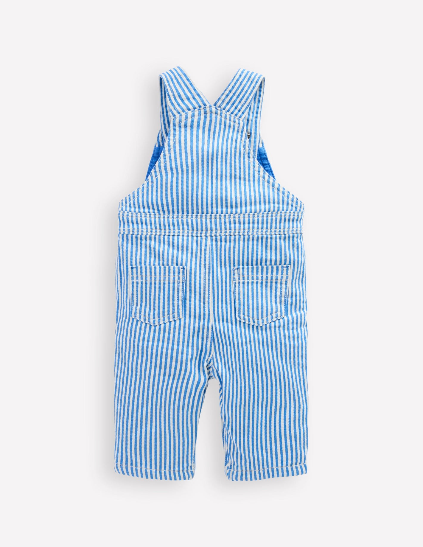 Boys Dungaree-Blue Ticking Stripe