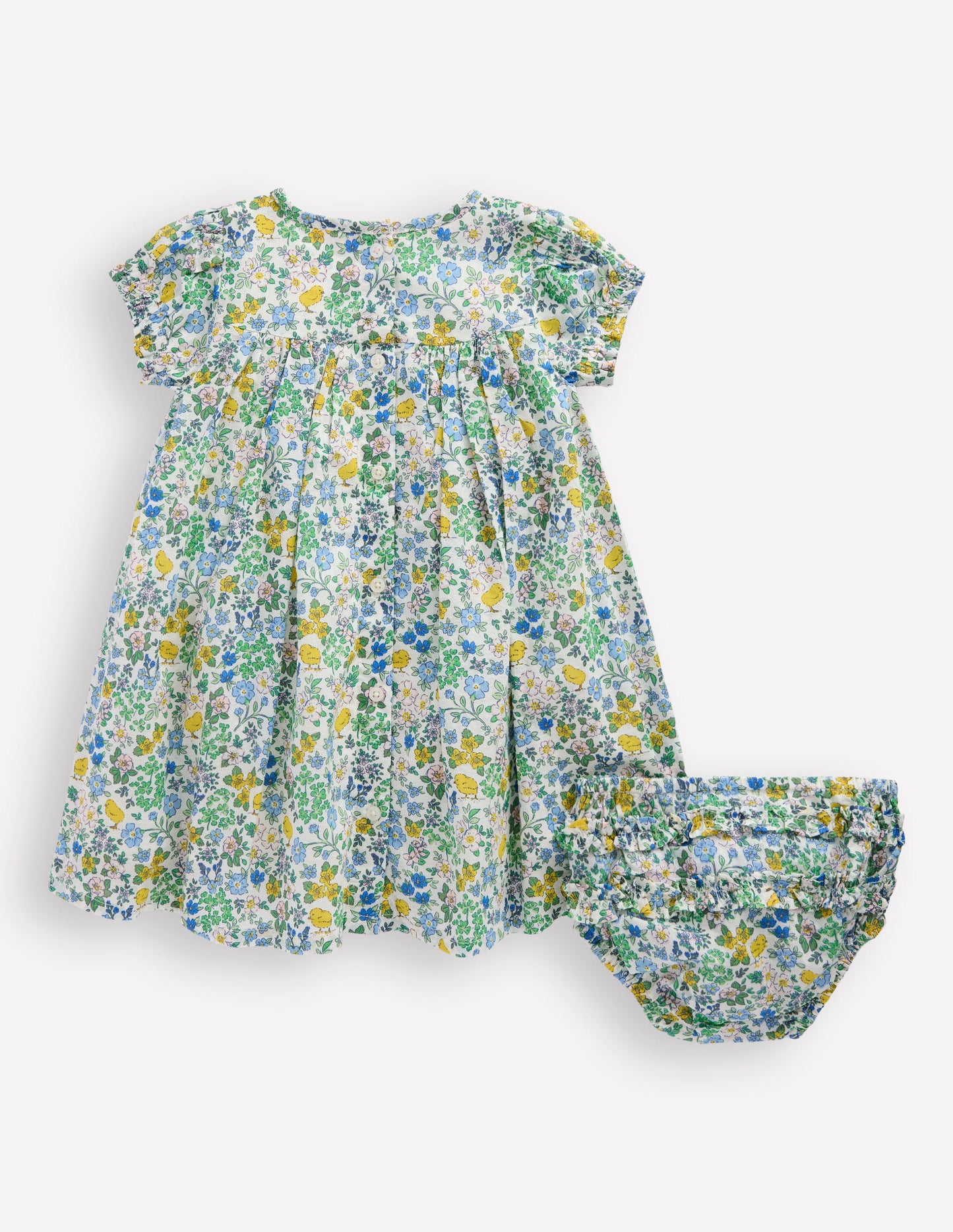 Gathered Woven Dress-Multi Chick Floral