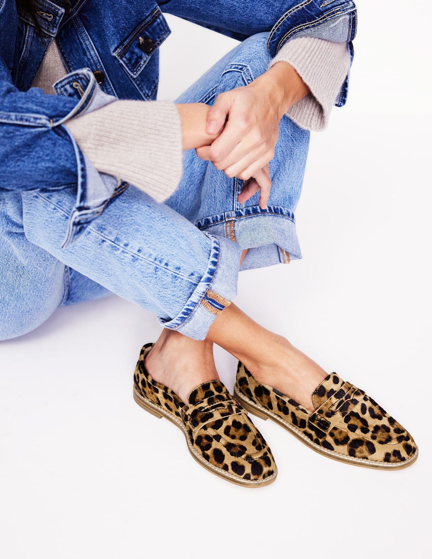 Nya Structured Penny Loafer-Classic Leopard