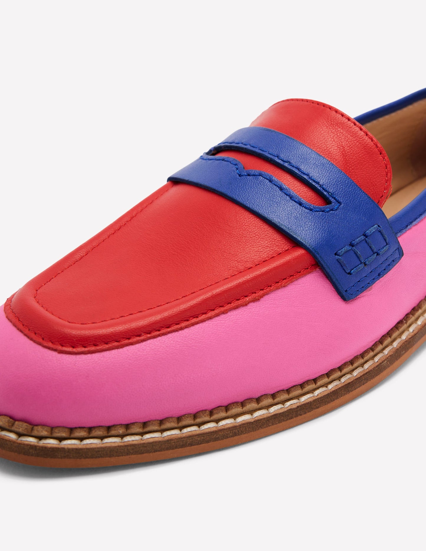 Nya Structured Penny Loafer-Multi Colourblock