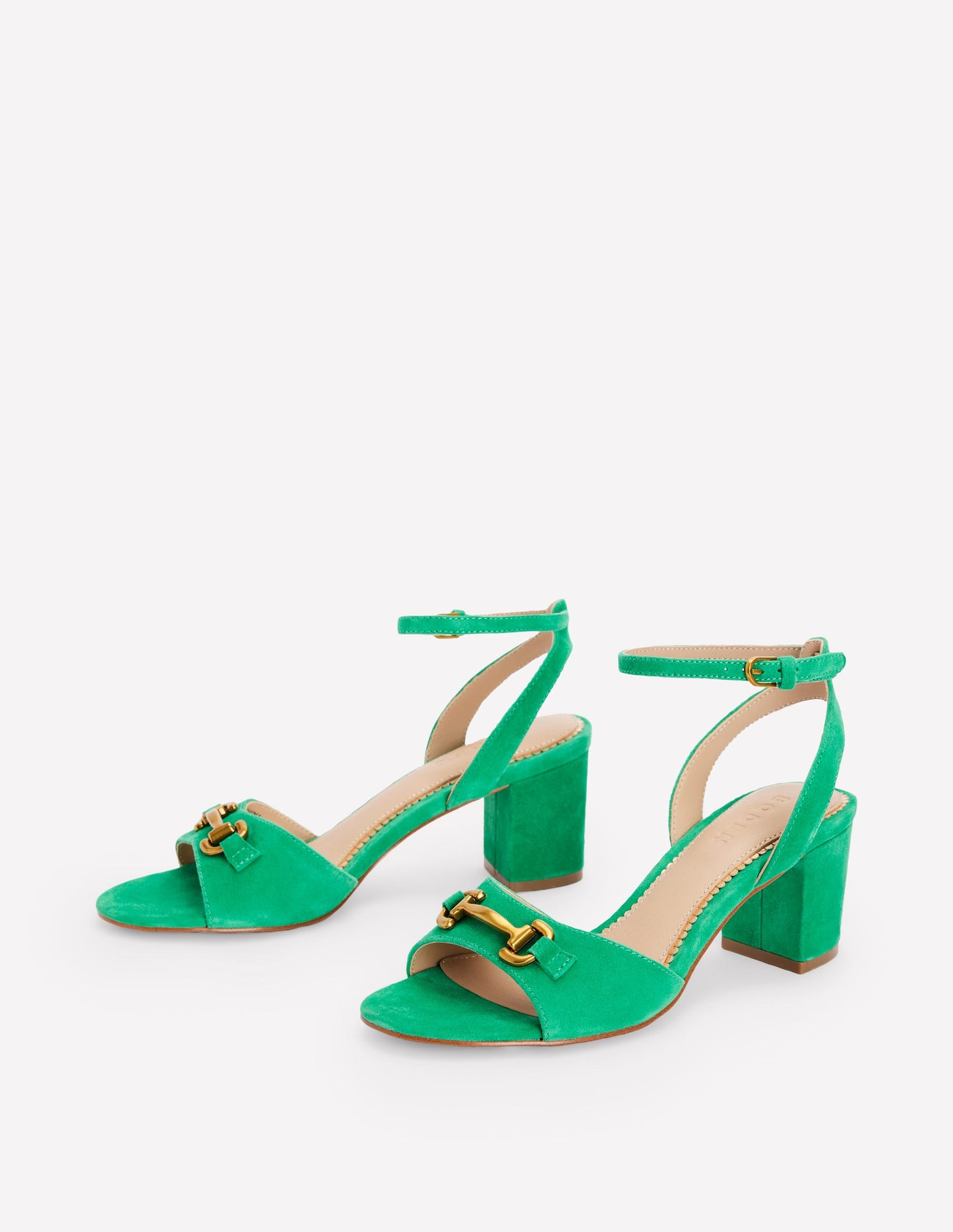 Iris Snaffle Block Heel Sandal-Rich Emerald