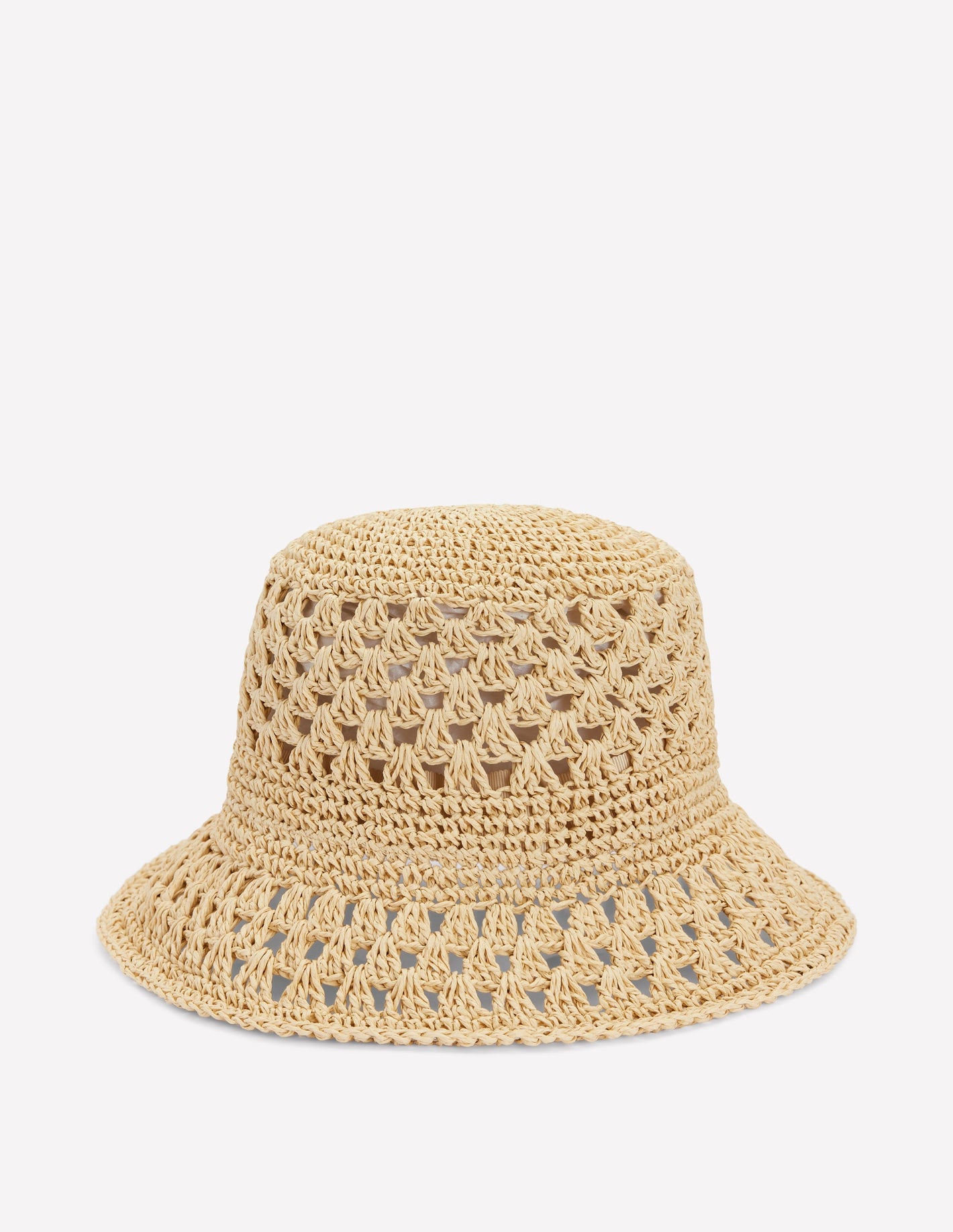 Crochet Bucket Hat-Natural