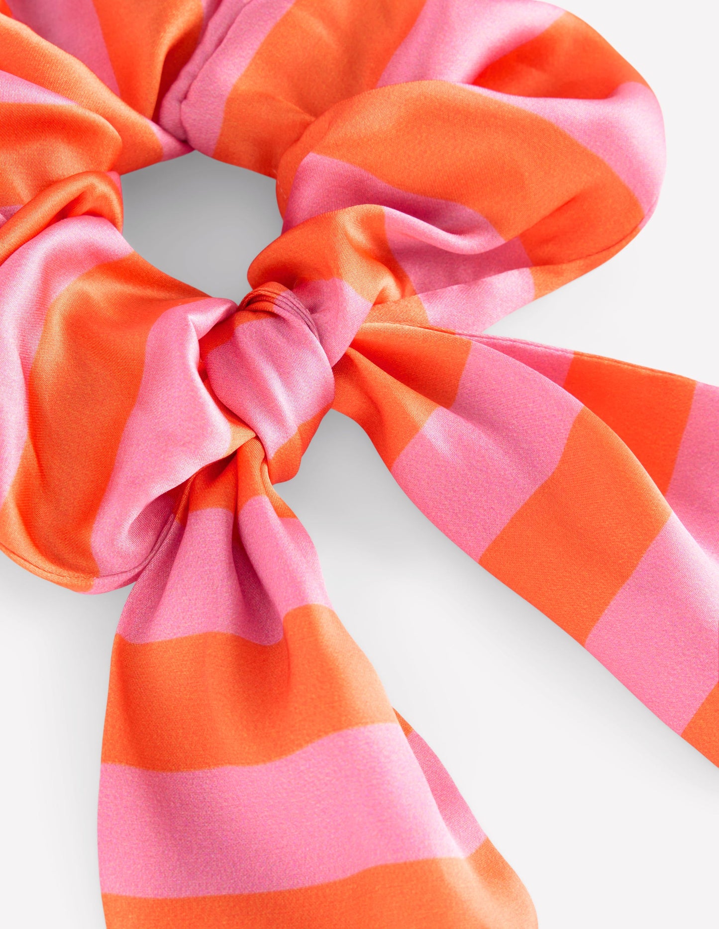 Scarf Scrunchie-Pink/Orange Stripe