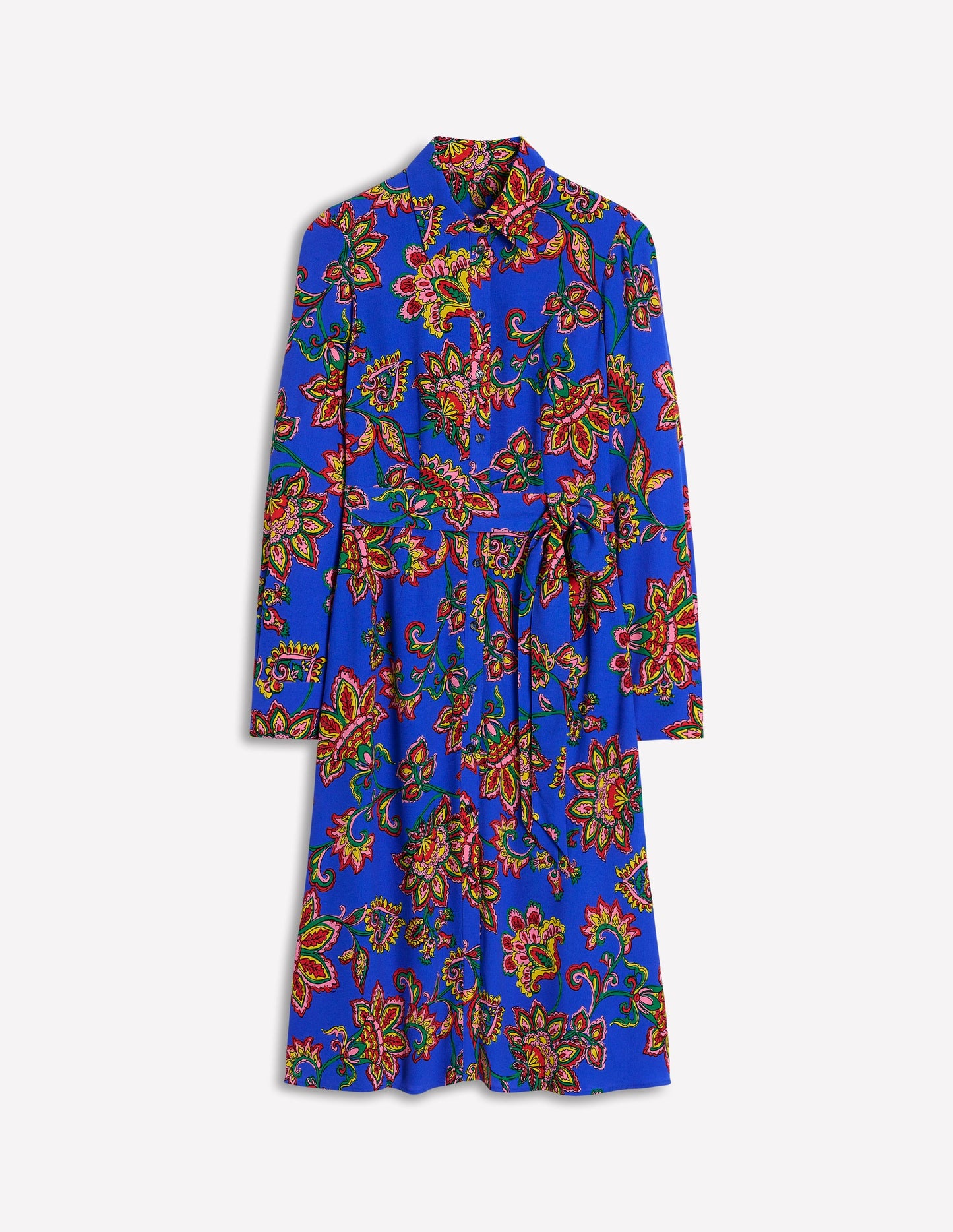 Kate Midi Shirt Dress-Gallery Blue, Whimsical Vine