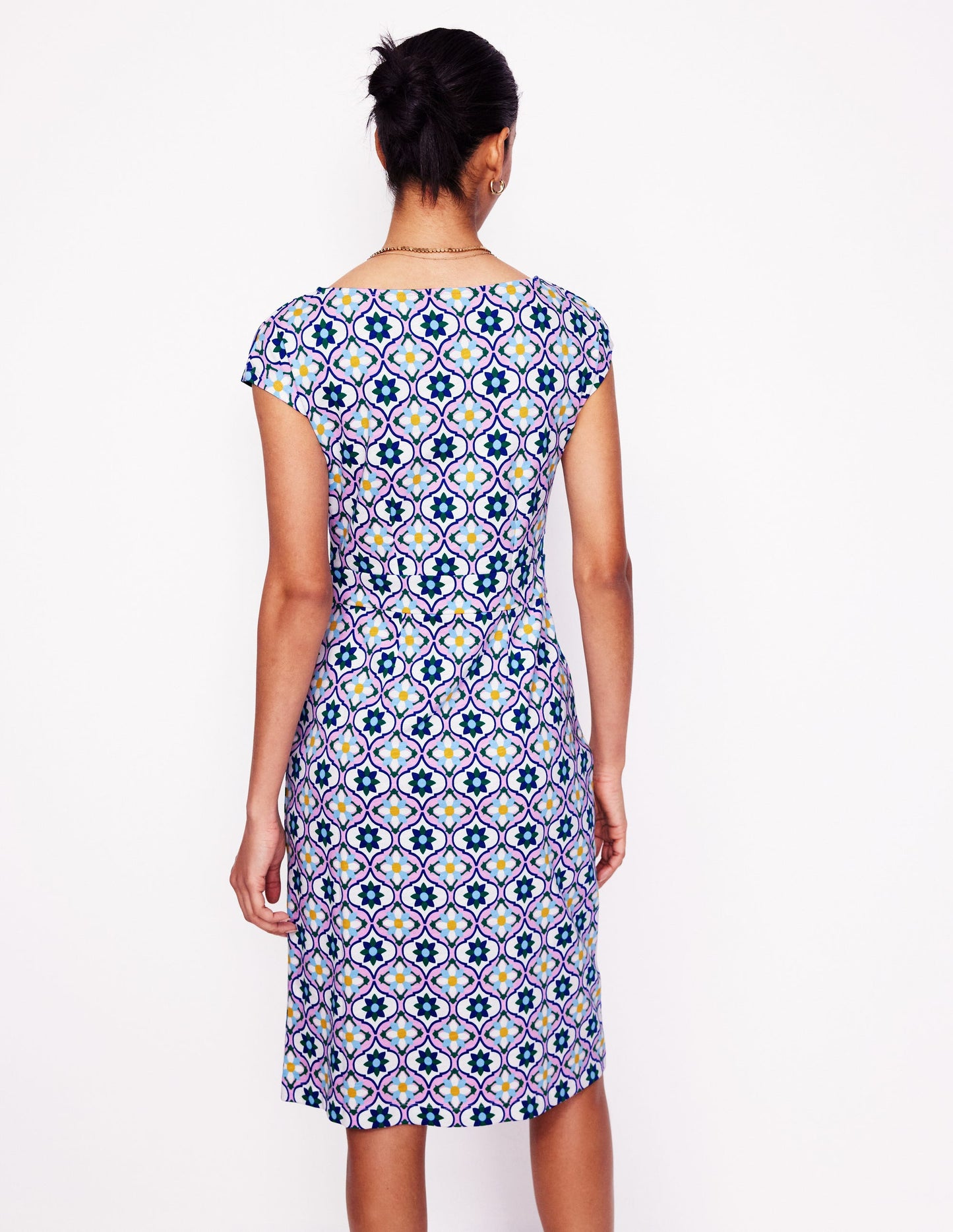 Florrie Jersey Dress-Multi, Floweret Tile