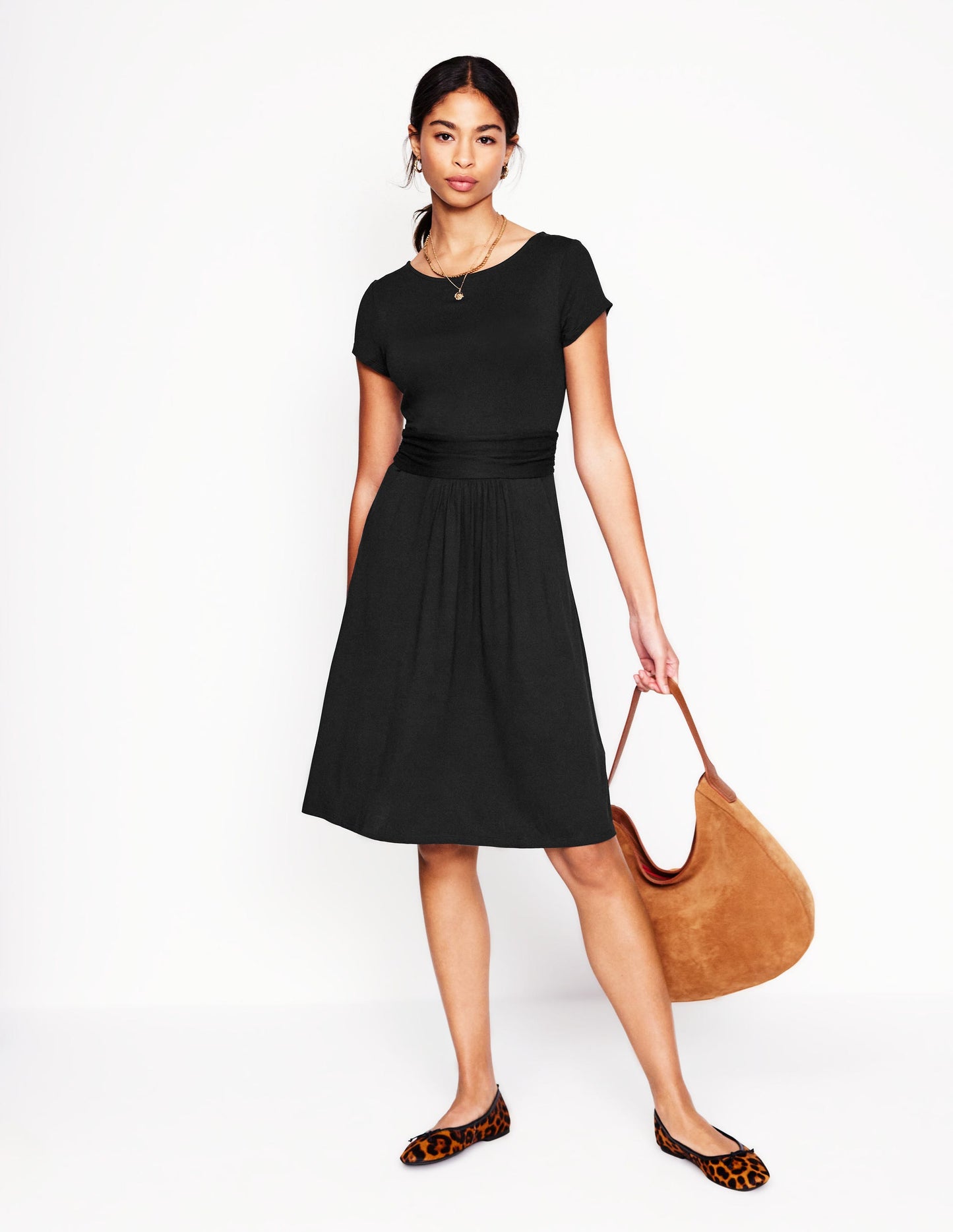 Amelie Jersey Dress-Black