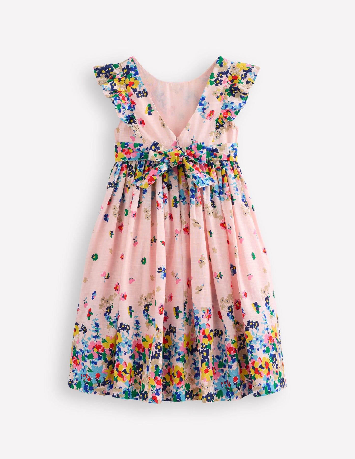 Bow Back Midi Dress-Floral Placement