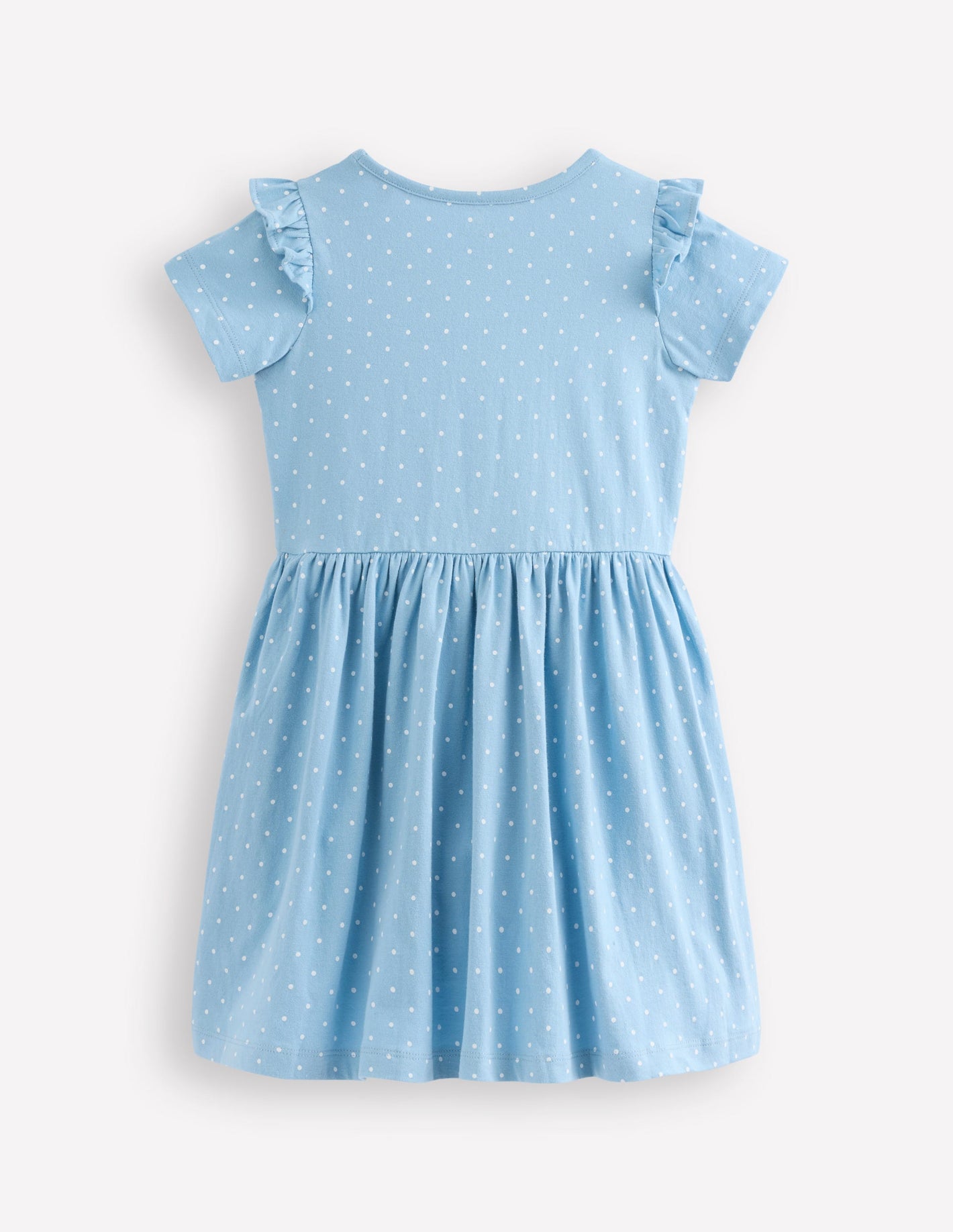 Jersey Applique Dress-Glacier Lake Spot