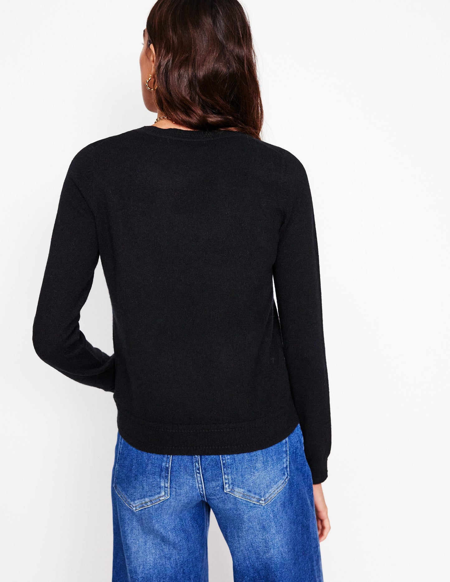 Eva Cashmere Crew Neck Jumper -Black