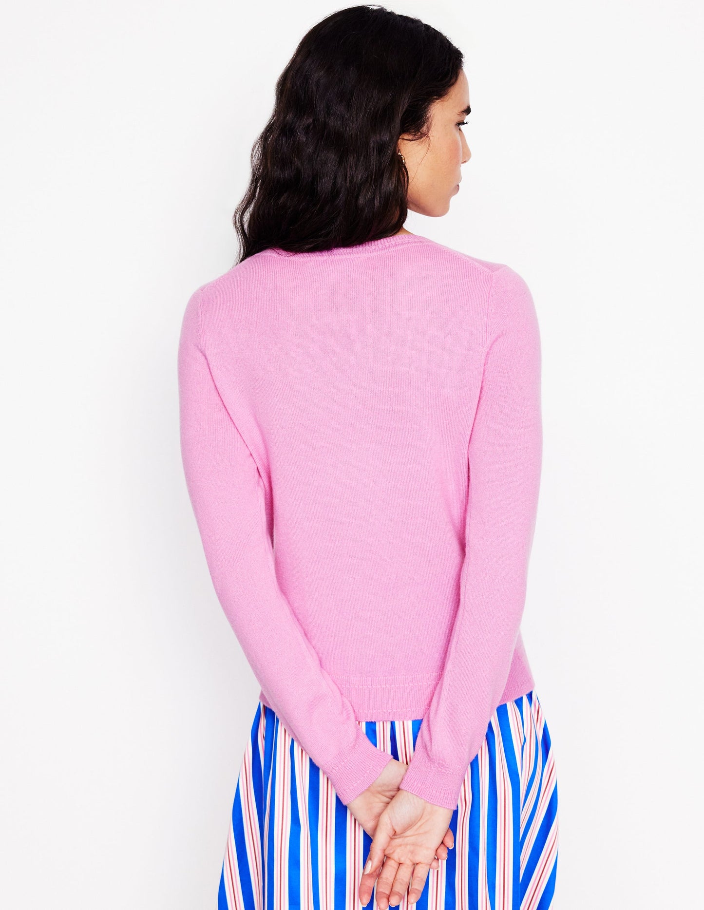 Eva Cashmere Crew Neck Jumper-ROSE