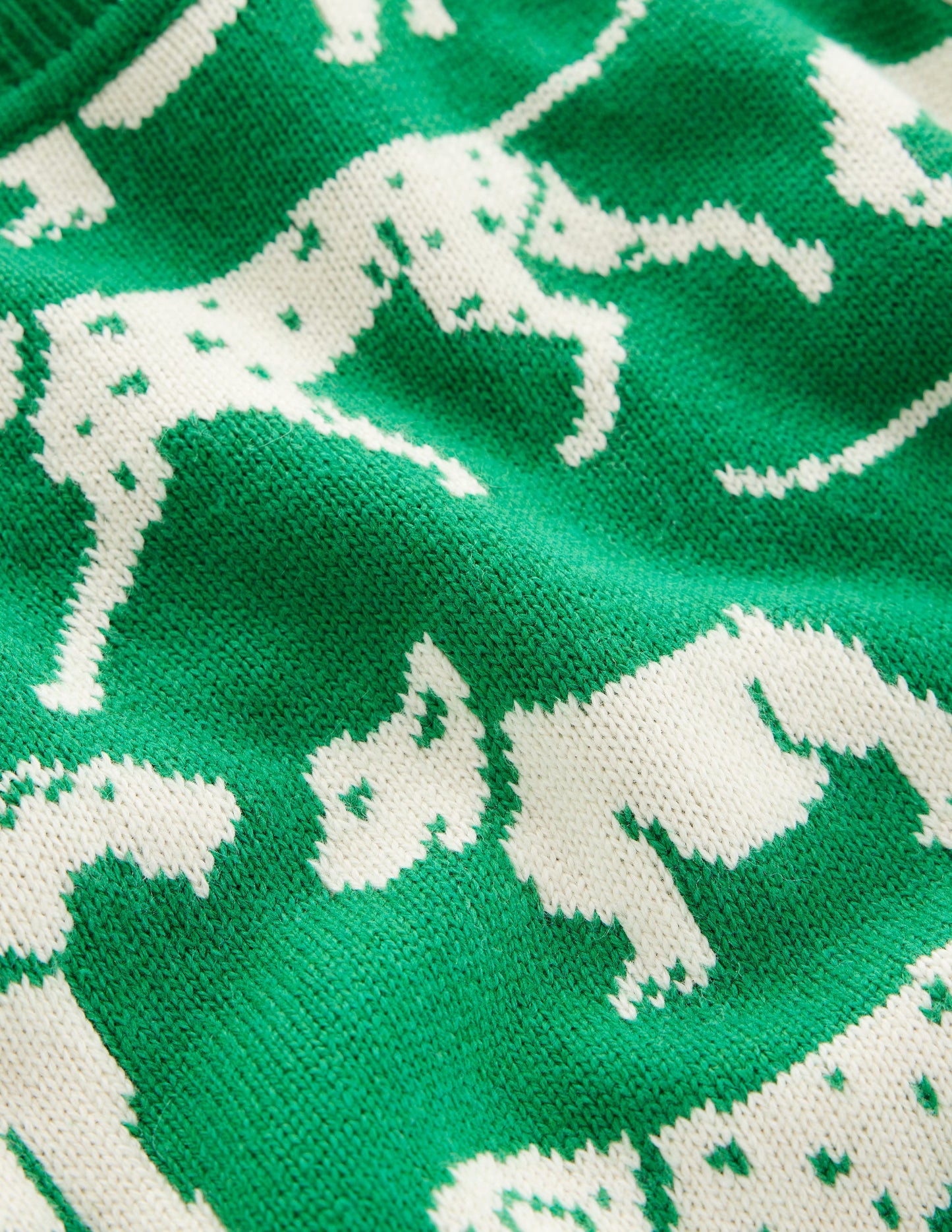 Heather Jacquard Jumper-Sapling Green, Dogs