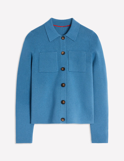 Astrid Knitted Shirt-Blue River