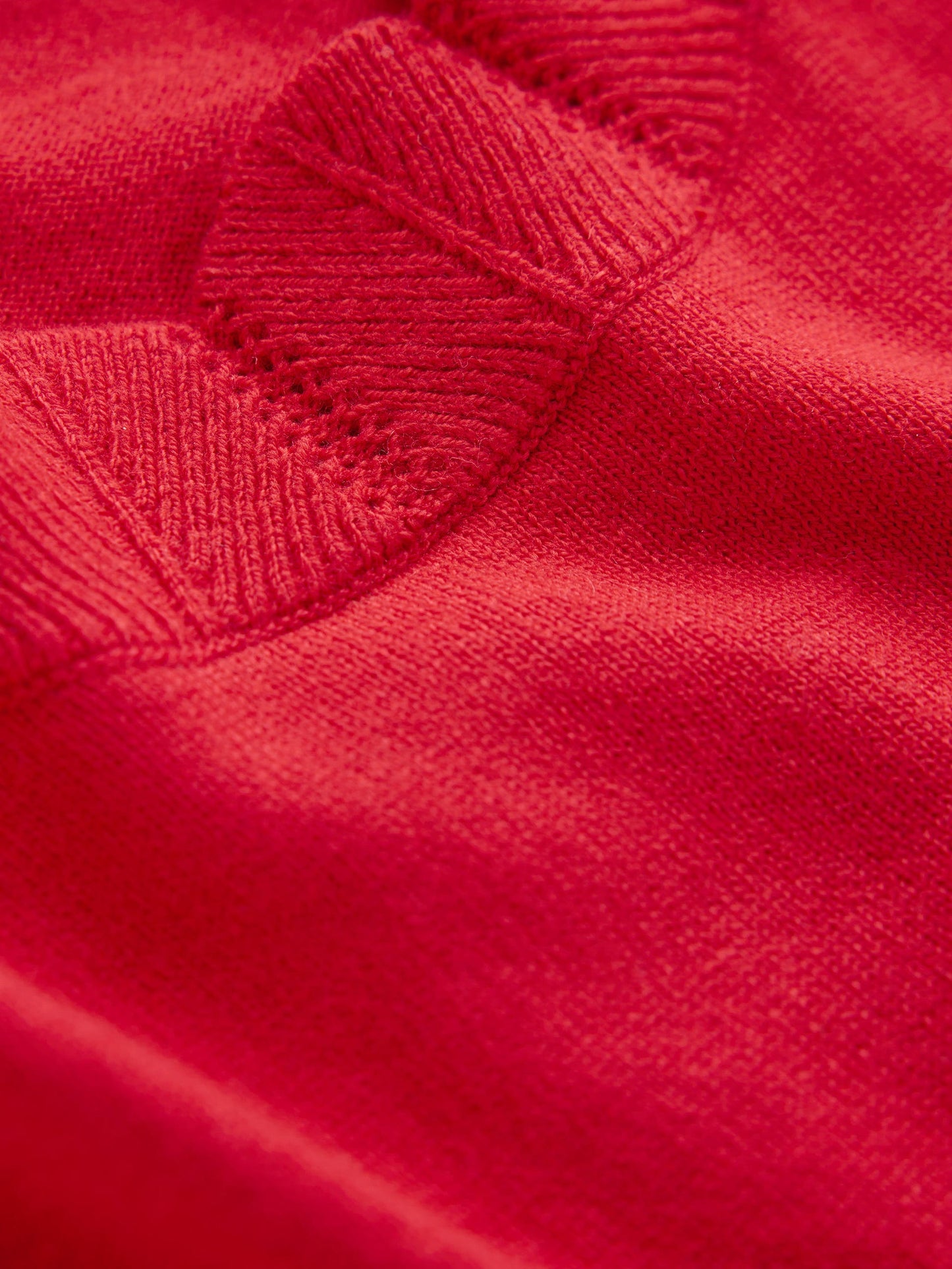 Imi Scallop Trim Jumper-Strawberry Tart  Red