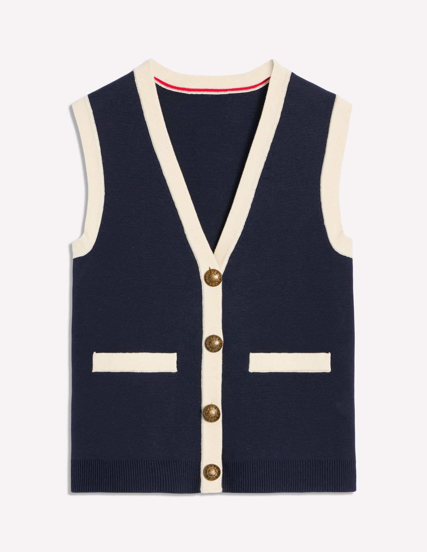 Holly Knitted Waistcoat-Navy