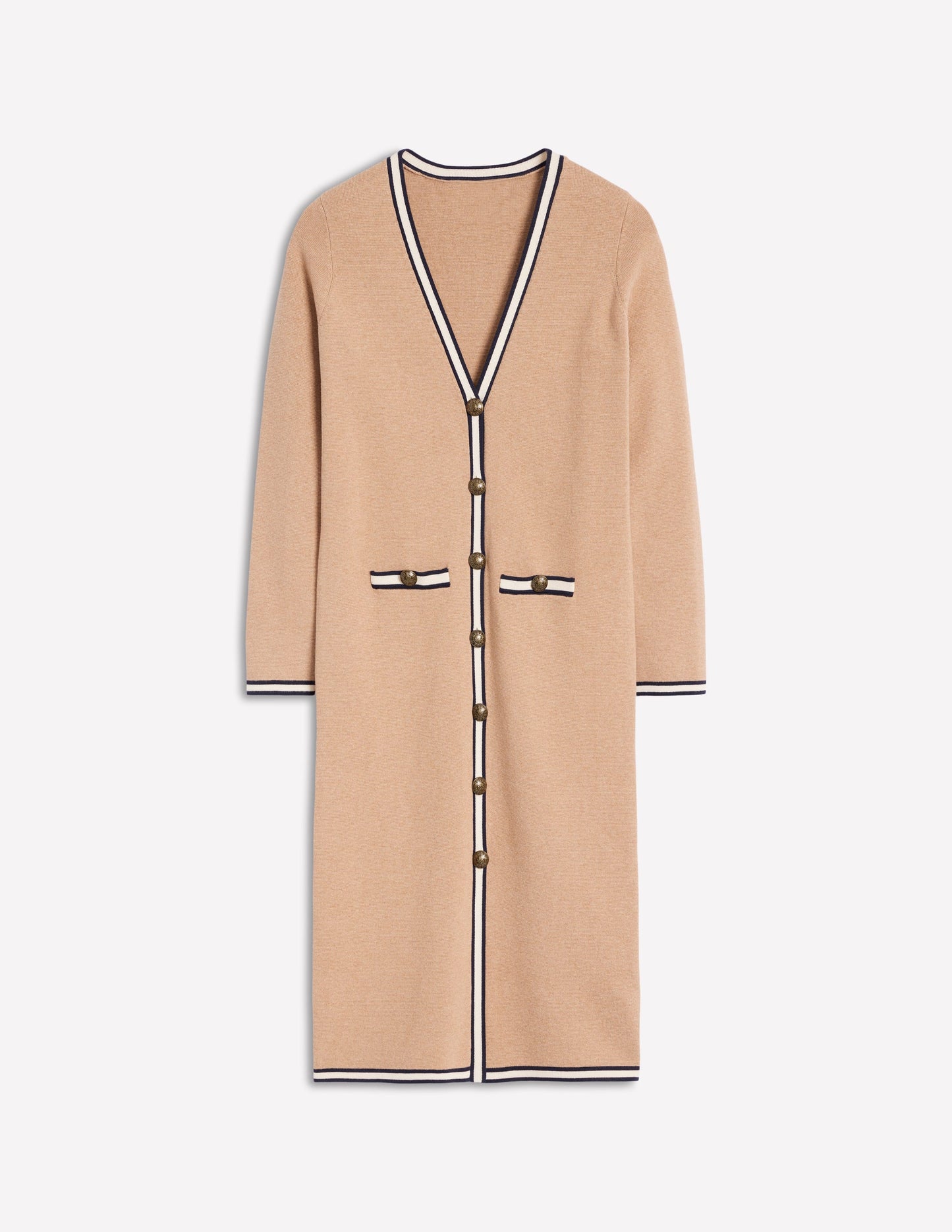 Holly Longline Jacket-Camel Melange