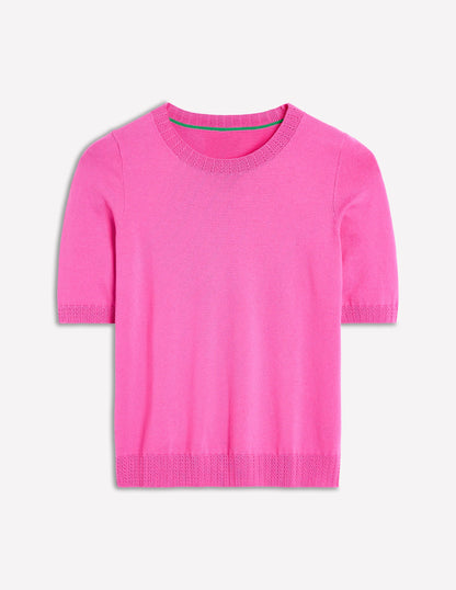 Emilia Cotton Crew T-shirt-Tickled Pink