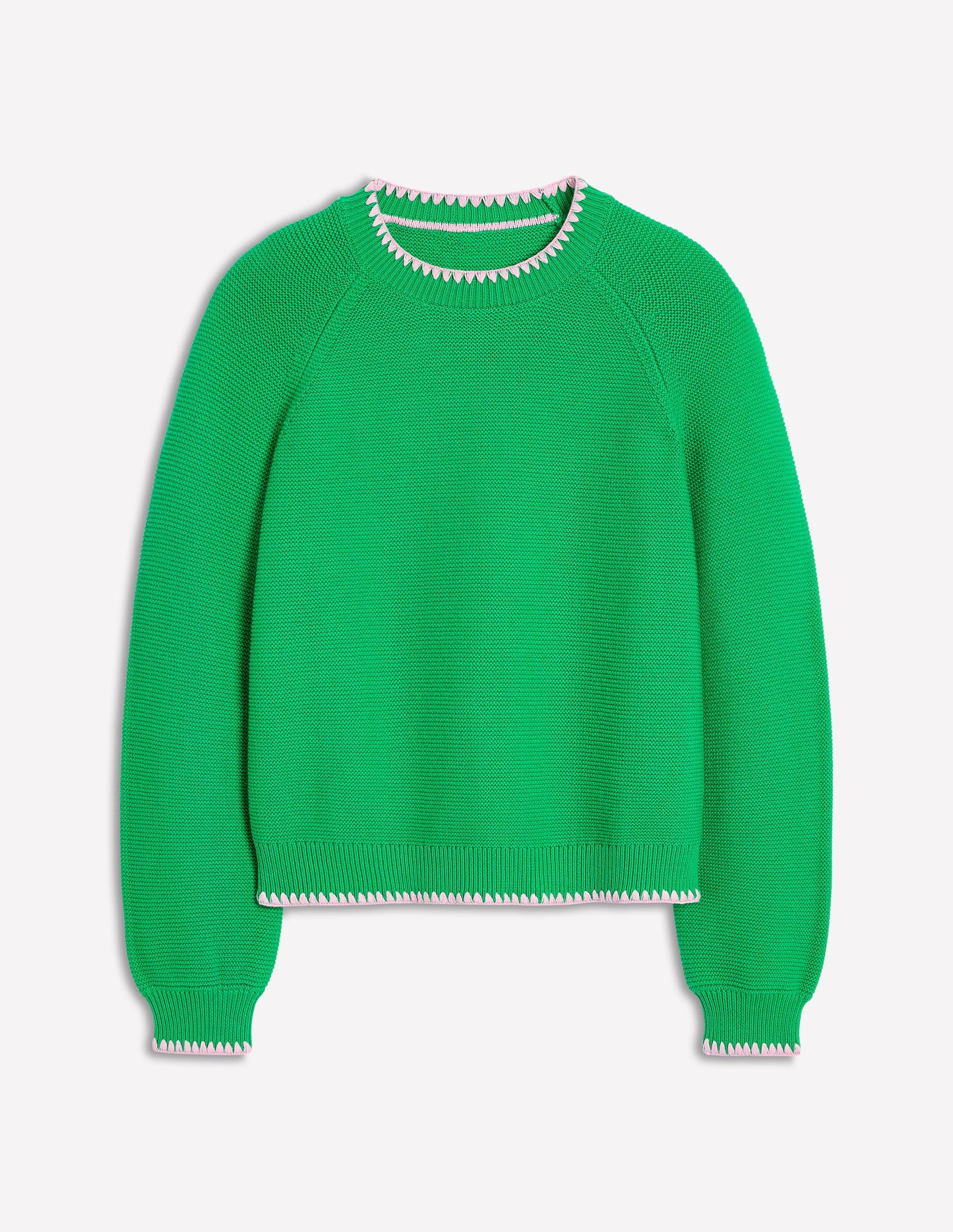 Lena Stitch Detail Jumper-Rich Emerald