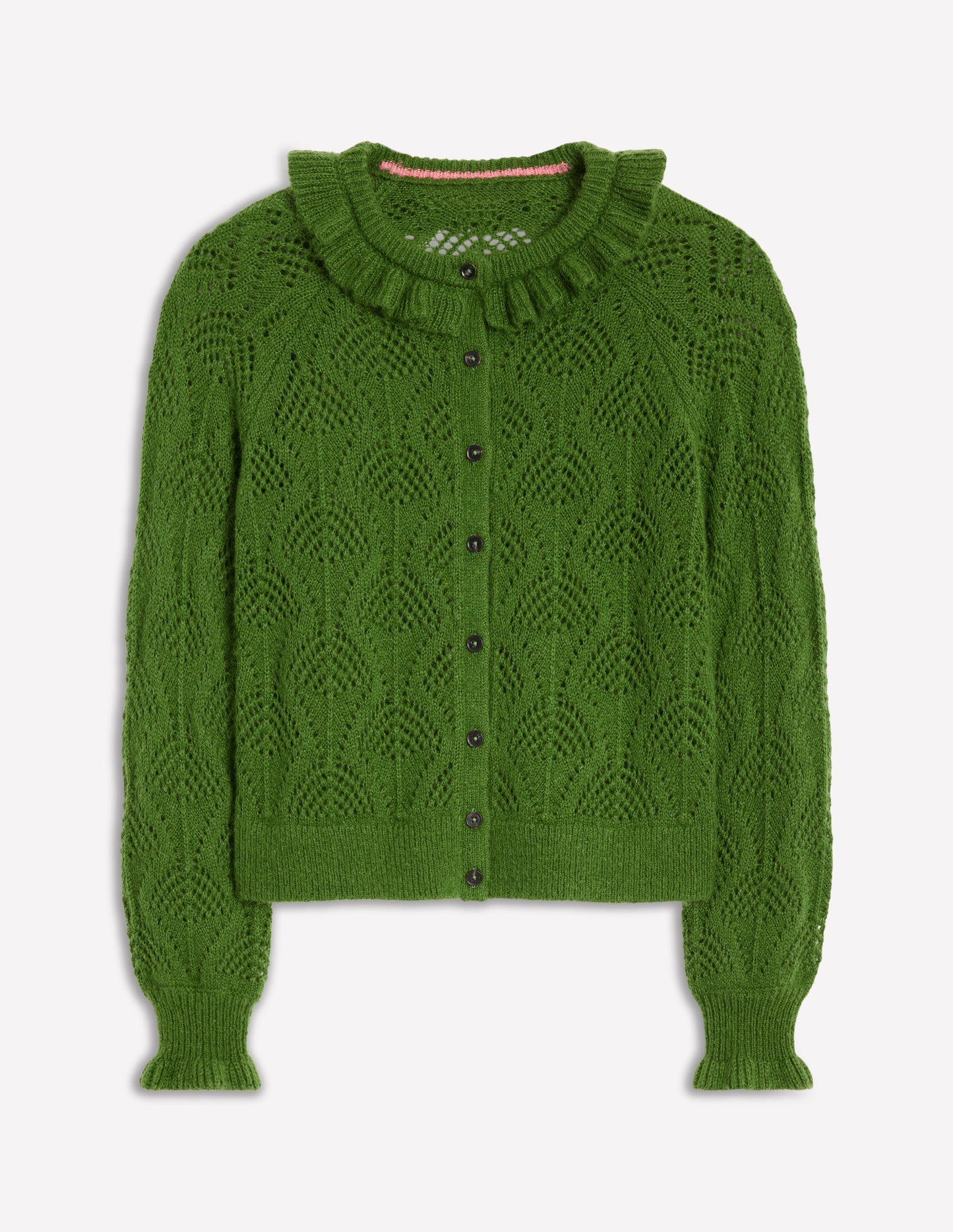 Alice Fluffy Stitch Cardigan-Promenade Green