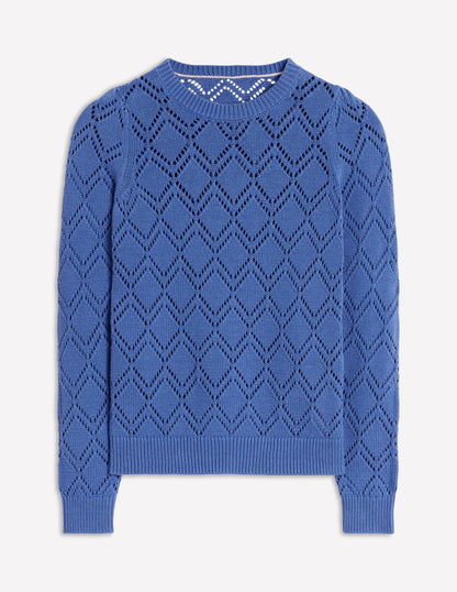 Enid Puff Sleeve Jumper-Blue River