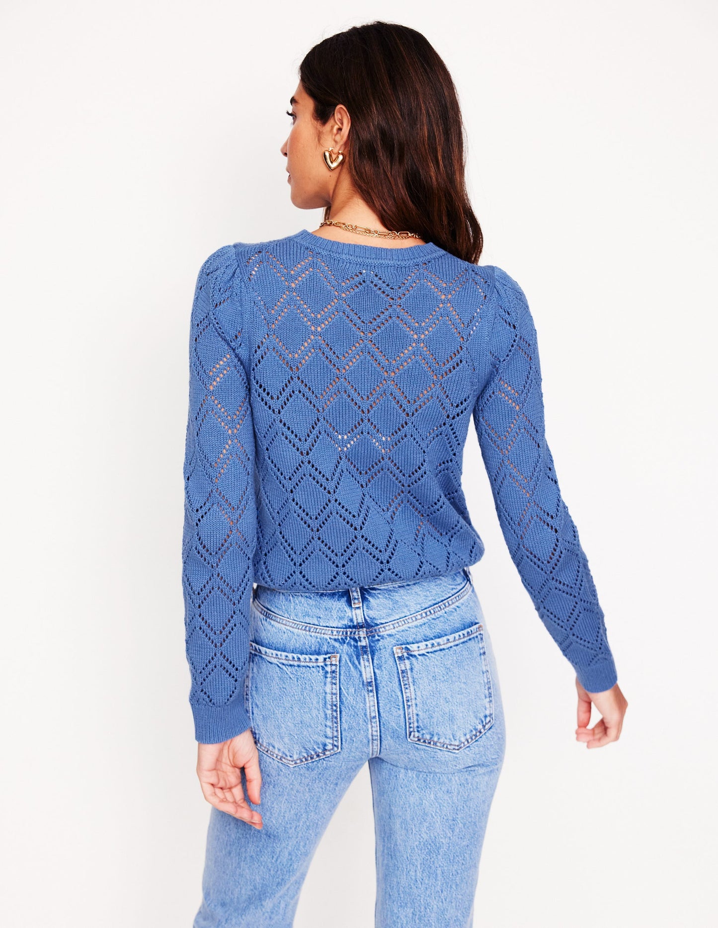 Enid Puff Sleeve Jumper-Blue River