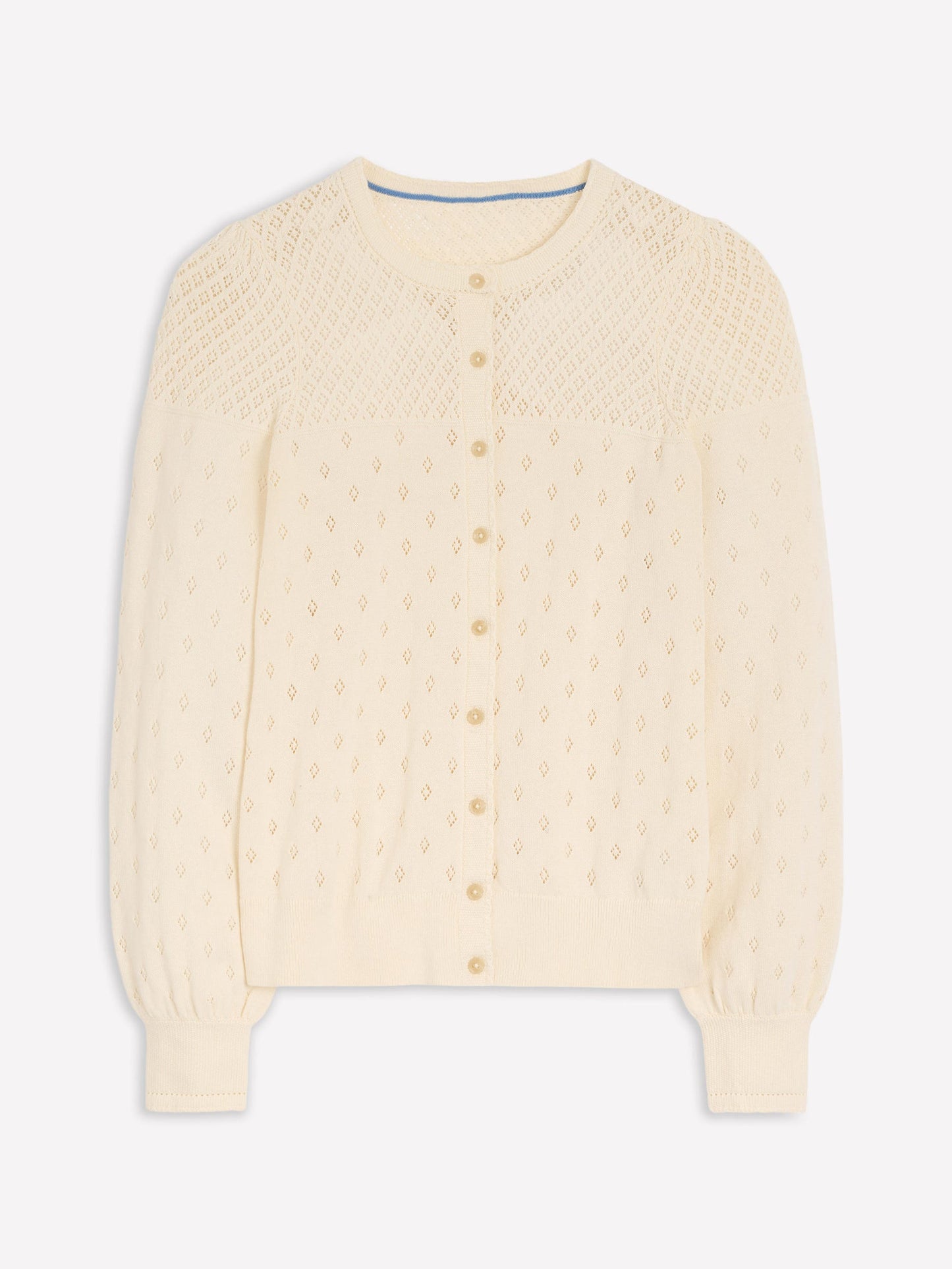 Rosalie Pointelle Cardigan-Warm Ivory